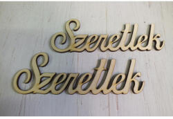 Natúr fa - "Szeretlek" felirat 15cm 2db/csomag - papelito