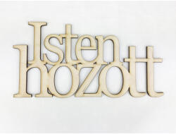  Natúr fa - "Isten hozott" felirat koszorúra 10x20cm - feliratként és tábladíszként
