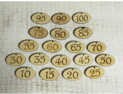  Natúr fa - Vegyes évfordulós ovál táblák - feliratként és tábladíszként