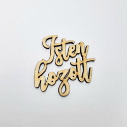  Fa felirat dőlt "Isten hozott" 6*6, 5cm 6337 (6337)