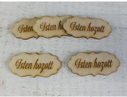  Natúr fa - "Isten hozott" fodros tábla 5db/csomag - feliratként és tábladíszként