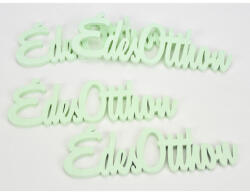  Fa "Édes Otthon" felirat menta 15cm 4db/csomag - papelito