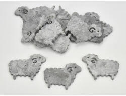  Fa bárány szürke 4x5cm 15db/csomag - papelito