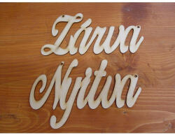  Natúr fa - "Zárva-Nyitva" tábla írott 10x20cm - feliratként és tábladíszként