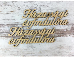 Natúr fa - "Házassági évfordulóra" 13cm 2db/csomag - papelito