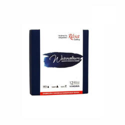  Akvarellfesték készlet, szilkés - Rósa Gallery Classic - 12 x 2, 5 ml - kartondobozban