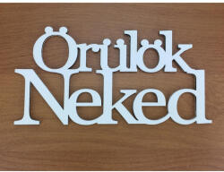  Fa - "Örülök Neked" felirat koszorúra fehér 7x14cm - koszorúhoz és asztaldíszhez