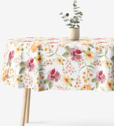 Goldea față de masă impermeabilă - flori de hibiscus - ovală 120 x 180 cm Fata de masa