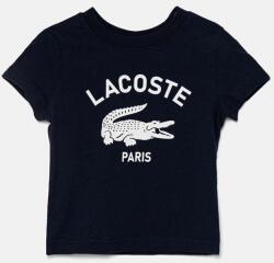 Lacoste gyerek pamut póló sötétkék, nyomott mintás, TJ3003 - sötétkék 98