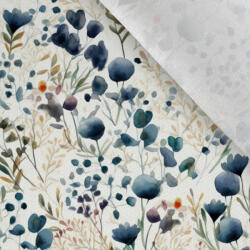 Takoy Prémium pamut NELA mini kék virágok Sara