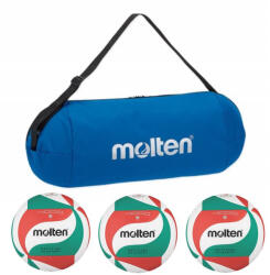 Molten Pachet 3 mingi volei Molten V5M4000 DVV2 + geanta transport (3xV5M4000+EK0043-B)