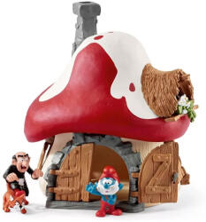 Schleich Schleich: Casă-ciupercă cu figurinele Papa Smurf și Gargamel (20803) (SLH20803)