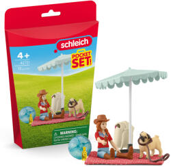 Schleich Schleich: Excursia lui Hannah și a mopsului ei la lac set de joacă (42751) (SLH42751) Figurina