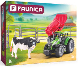 Woodyland Faunica: Set de joacă tractor cu taur - Woodyland (96041)