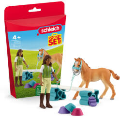 Schleich Schleich: Set de antrenament pentru cai Sarah cu mânz Tennessee Walker (42756) (SLH42756) Figurina