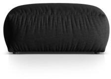 Taburet F1, Tesatura structurata, Negru, 44x106x106 cm