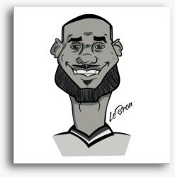Los Polos LeBron caricature vászonkép