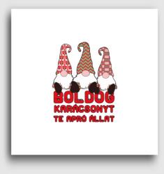 Los Polos Boldog karácsonyt te apró állat vászonkép