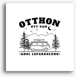 Los Polos Campervan - Az otthon ott van, ahol leparkolunk vászonkép - magyar felirat
