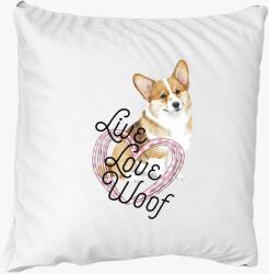 Los Polos Corgi szivecskés párna