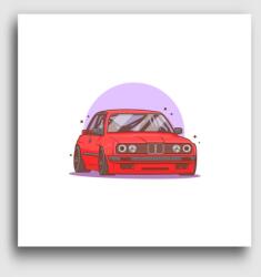 Los Polos BMW E30 art vászonkép
