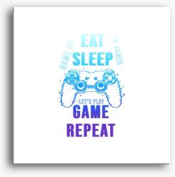 Los Polos Eat sleep play game repeat vászonkép