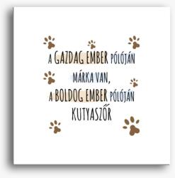 Los Polos A boldog ember vászonképján kutyaszőr vászonkép
