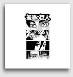 Los Polos Attack on Titan csapat felirat vászonkép