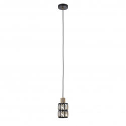 Italux PND-44236-1-BK-GD mennyezeti függőlámpa Menfi | 1x40W E27