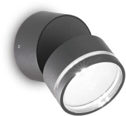 Ideal Lux 285450 LED kültéri fali lámpa Omega Ap Round 1x7W | 610lm | 3000K | IP54 - antracit
