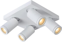 Lucide 09930/20/31 mennyezeti spotlámpa 4x5W | LED GU10 | 4x320lm | 2200K/3000K | IP44 - az izzó a csomag tartalma, fehér, állítható, szabályozható, C
