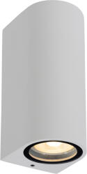 Lucide 69801/02/31 kültéri fali lámpa Zaro 2x35W | GU10 | IP44 - fehér, spot, szabályozható