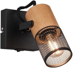 TRIO 804370132 fali lámpa Tosh 1x15W | E14 | IP20 - kapcsoló a lámpán, fekete és barna