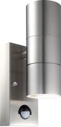 GLOBO 3201-2SL kültéri fali lámpa Style mozgásérzékelővel 2x5W | GU10 LED | 210lm | 3000K - izzókkal, rozsdamentes acél