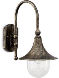 Ideal Lux 024134 kültéri fali lámpa Cima 1x60W|E27 - fekete-arany