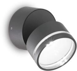 Ideal Lux 285467 LED kültéri fali lámpa Omega Ap Round 1x7W | 650lm | 4000K | IP54 - antracit