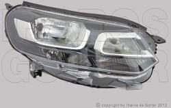 Citroen Spacetourer 2016-2023 - FSZ H1/H7 jobb, fekete házas (motorral) -24 TYC