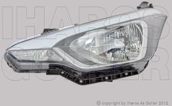 Hyundai I20 2018-2020 - Fényszóró H4 bal, fekete h. , 5a. (motoros) DEPO