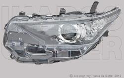 Toyota Auris 2015-2019 - Fényszóró HIR2/LED bal, V. -típ. (motoros) DEPO