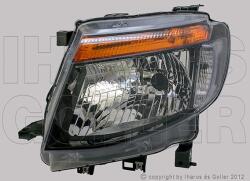 Ford Ranger 2011-2016 - FSZ H4 bal, fekete ház(belülr. áll. is NEM DRL)DEPO