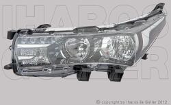 Toyota Corolla 2013-2019 - Fényszóró HB3/H11+LED bal (motoros) -16 DEPO
