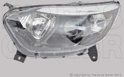 Renault Captur 2013-2016 - Fényszóró H1/H1 bal fekete h. (motorral) TYC