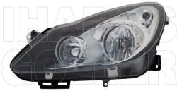 Opel Corsa D 2006-2014 - Fényszóró H7/H1 bal fekete házas (motoros) TYC