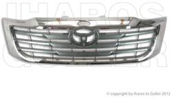 Toyota Hilux 2005-2015 - Hűtődíszrács, sötét szürke, króm kerettel