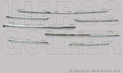 Renault Megane 2016-2020 - Króm díszléc szett hűtőrácsra nem 3 ajtós (7 db)