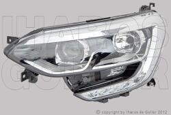 Renault Megane 2016-2020 - Fényszóró 2H7+LED bal, króm ház. (motoros) TYC