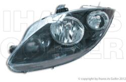 Seat Leon 2009-2012 - FSZ H7/H1 bal fekete házas (motoros) TYC