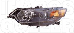 Honda Accord 2008-2012 - Fényszóró H1/HB3 bal, sárga vill. (motoros) DEPO