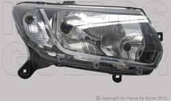Dacia Sandero 2012-2016 Stepway - FSZ H4 jobb +nappali fény fekete házas TYC