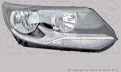 VW Tiguan 2011-2015 - Fényszóró H7/H15 (motorral) jobb TYC